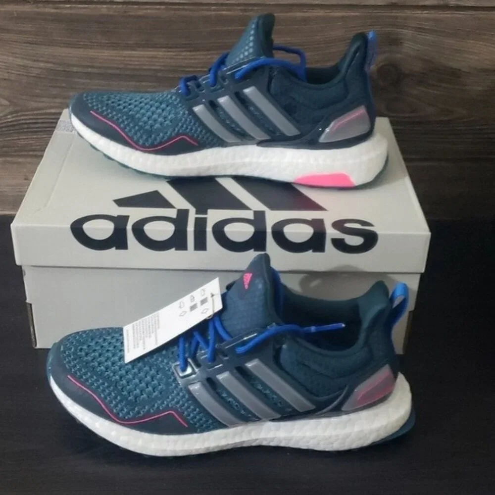 New Adidas Ultraboost 1.0 Womens Teal Blue Running Sneakers‎ Size 6.5 Training